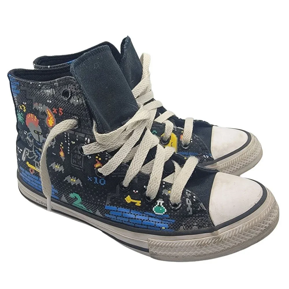 Converse Chuck Taylor All Star Gamer Sneakers Size 2.5 Kids High Top Black Shoes